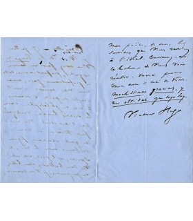 HUGO (Victor), poète et écrivain. Lettre autographe à Théodore de Banville (G 5471)