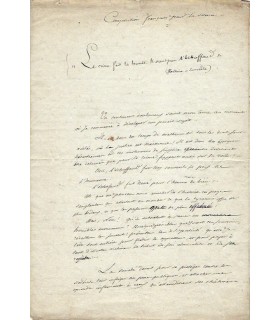 MARRAST Armand, journaliste et homme politique. Manuscrit autographe (E 10365)