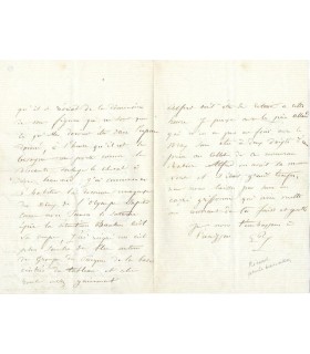RICARD Gustave, peintre. 2 lettres autographes (G 3718)