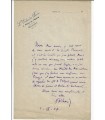 FRANC-NOHAIN, écrivain. Lettre autographe (G 5123)