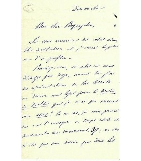 FIORENTINO Pier-Angelo, auteur italien. Lettre autographe (G 5120)