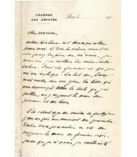 BARRES Maurice, écrivain et homme politique. Lettre autographe (G 5320)