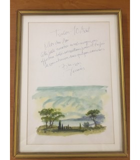 DECARIS (Albert). Peintre et graveur. Lettre Autographe avec dessin original (G 5576)