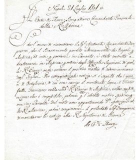 THURN (Comte de), militaire. Lettre autographe (E 10381)