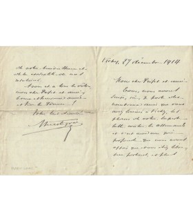 MARTIGNAC (Charles de). Homme politique. lettre à "Mon cher Préfet" (1914) (Réf. G 4104)