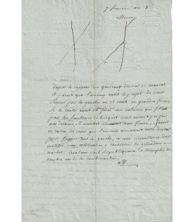 MONCEY (Bon Adrien Jeannot de). Général de la Révolution et Maréchal d'Empire. Lettre au citoyen Garrau (Réf. G 3530)