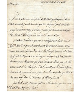 BONCOMPAGNI Ignace, cardinal. Lettre signée avec apostille (E 10459)