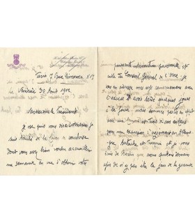 AVENEL Georges, vicomte d', économiste. Lettre autographe (G 815)