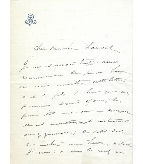 RÉJANE, actrice. Lettre autographe. G 4516