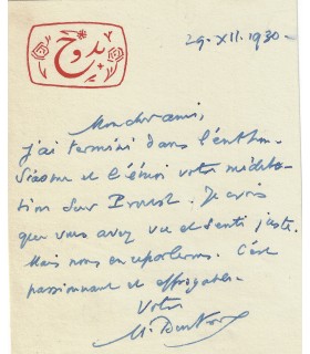 DOUKING, de son vrai nom Pierre BLOCH. Artiste-peintre. 3 lettres à l'essayiste pierre Abraham