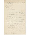 PASSY Frédéric, économiste. Lauréat du prix Nobel de la Paix. Lettre autographe (Réf. G 953)