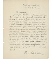 CARCO Francis. Ecrivain, poète. Grand Prix de l'Académie française pour l'Homme traqué. Lettre Autographe (Réf. G 3607)