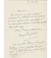 ESCHOLIER RAYMOND. Romancier, critique d'art. CONSERVATEUR DE LA MAISON VICTOR HUGO. Lettre Autographe (G 5878)