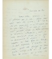 SUARES André. Poète et essayiste. Animateur de la NRF. Lettre autographe à Madame Paul FORT (vers 1944) (Réf. G 4527)