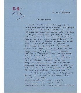 BAUER Gérard. Essayiste et critique. Lettre autographe (E 10613)