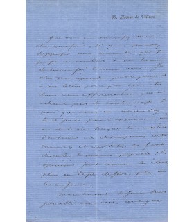 DUMAS Alexandre fils, dramaturge. Lettre autographe (G 3747)