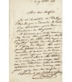 NANTEUIL Charles-François, sculpteur. Lettre Autographe (G 3064)