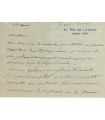 RIVIERE Théo, sculpteur. Lettre Autographe (G 897)