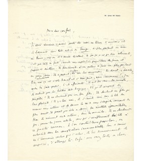 DUVERNOIS Henri, écrivain. Lettre autographe (G 986)