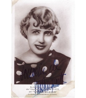 MISTINGUETT (Jeanne Bourgeois, dite). Photographie avec dédicace autographe (G 2472)