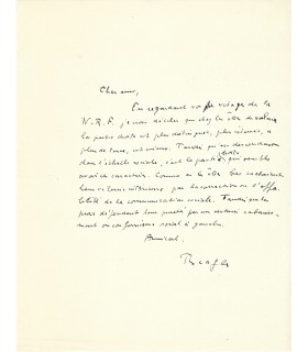 BRAGA (Dominique). 10 lettres autographes signées à l'essayiste et critique Pierre Abraham (G 1408)