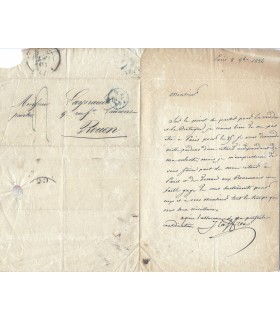 LAFFITTE (Jacques), banquier et homme d'Etat. Lettre autographe (G 4345)